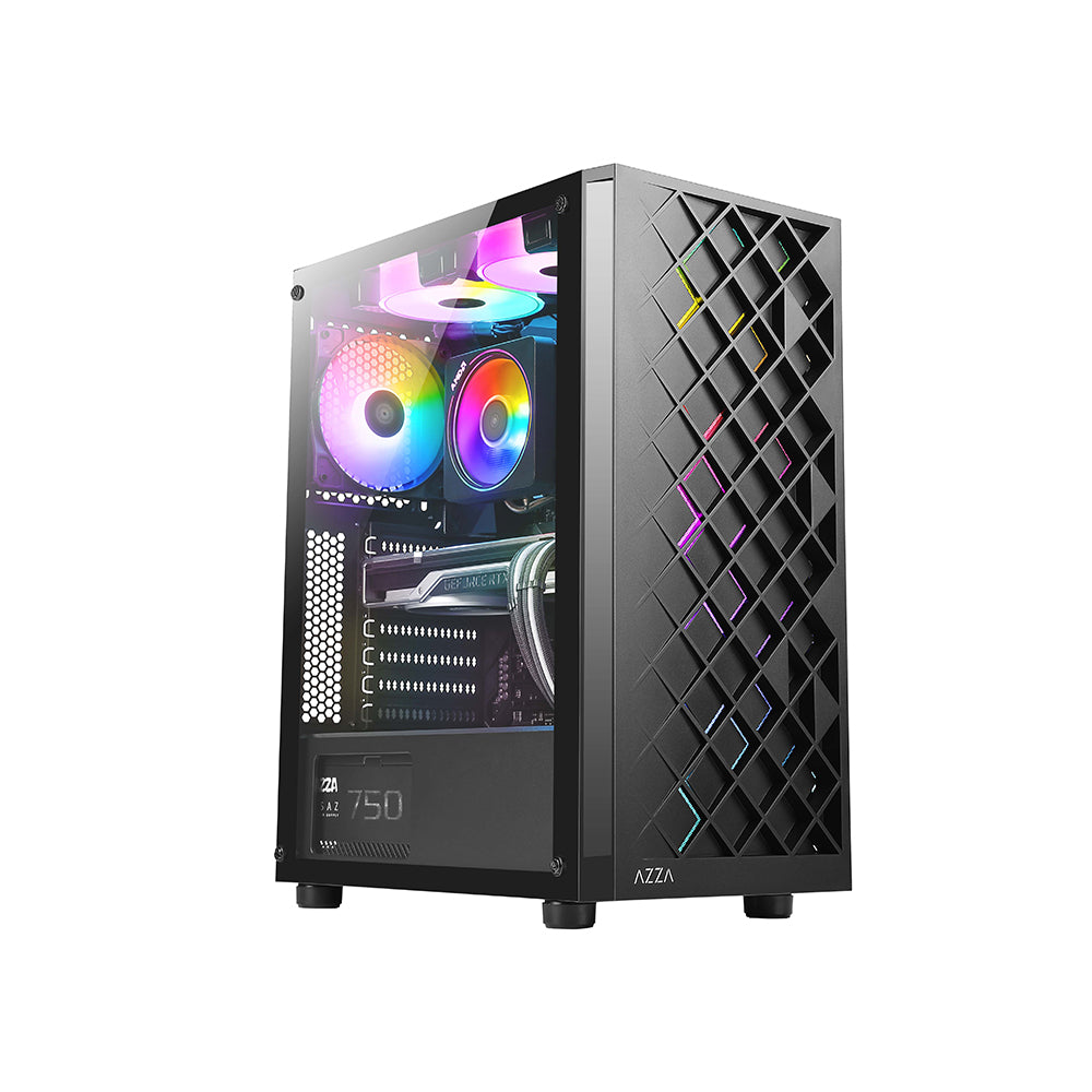 AZZA CASE SPECTRA 280 ATX NEGRO ATX MICRO-ATX ITX (CSAZ-280B) - AZZA