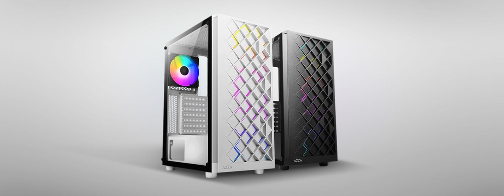 AZZA CASE SPECTRA 280W ATX MID TOWER ATX  MICRO ATX ITX VIDRIO TEMPLADO  1x USB  - AZZA