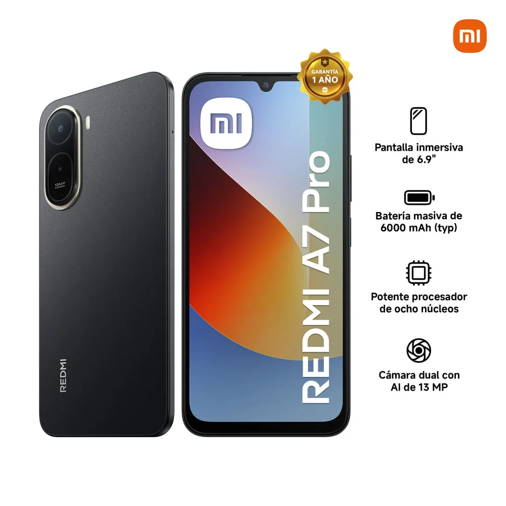 XIAOMI CELULAR REDMI A7 PRO 128+4 4G BLACK - Braincorp