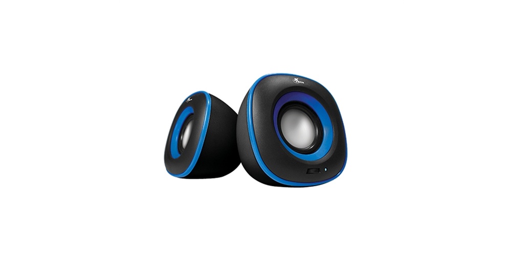 XTECH CORNETAS SPEKTER ALAMBRICAS ESTEREO 2.0 MULTIMEDIA  6W USB 5V NEGRO CON AZ - Pana Compu