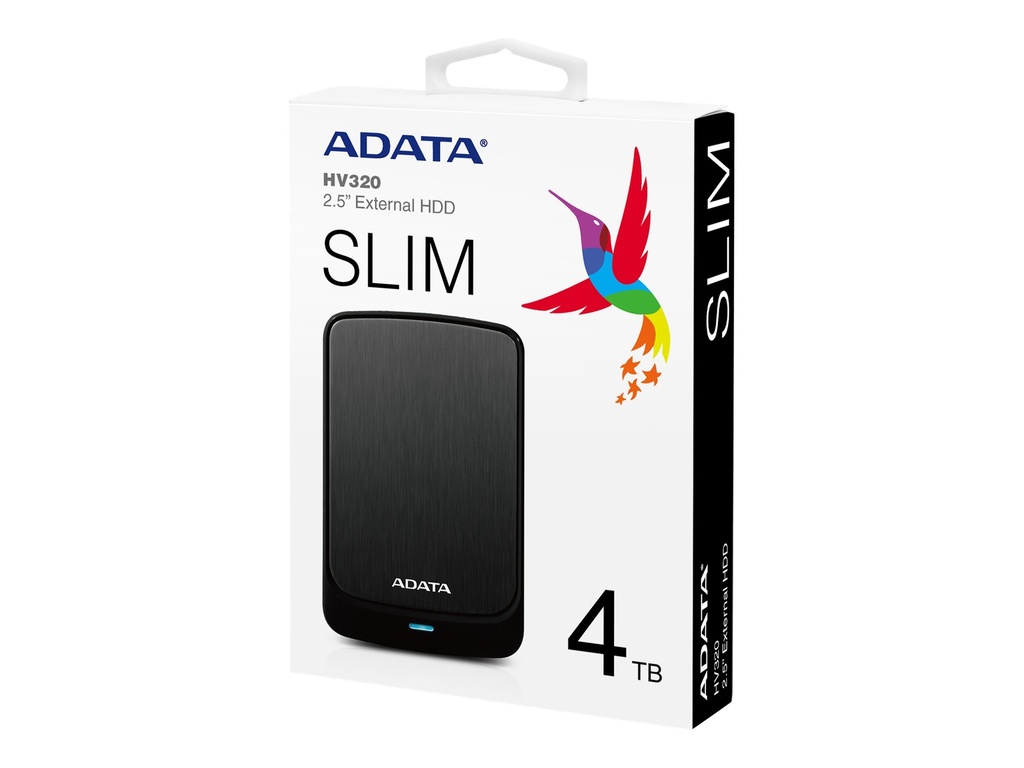 ADATA DISCO DURO EXTERNO MECANICO HV320 4TB 2.5" USB 3.1 GeN1  NEGRO - SHI Government Solutions