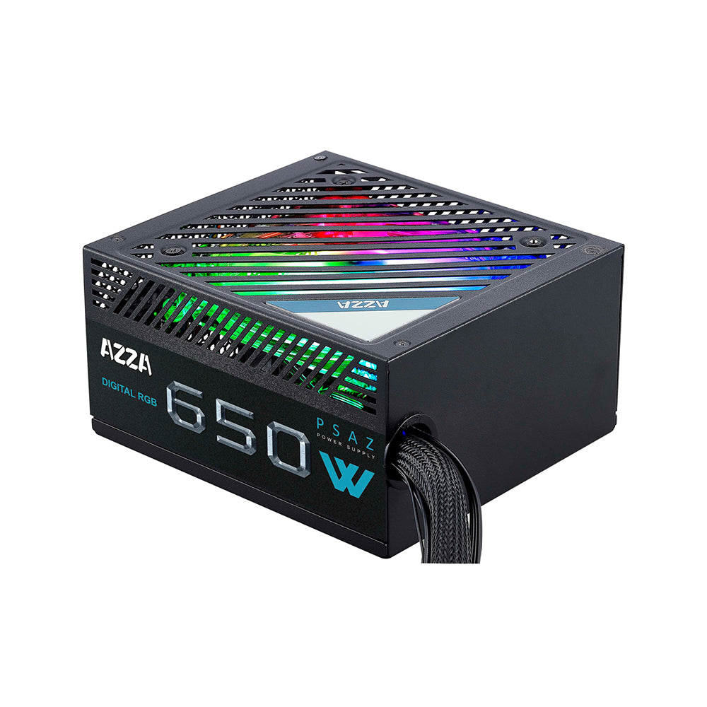 AZZA FUENTE DE PODER 650W 80PLUS BRONZE CERTIFICADA/ INTEL ATX12V CON FAN ARGB D - AZZA