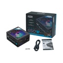 AZZA FUENTE DE PODER 650W 80PLUS BRONZE CERTIFICADA/ INTEL ATX12V CON FAN ARGB D - AZZA