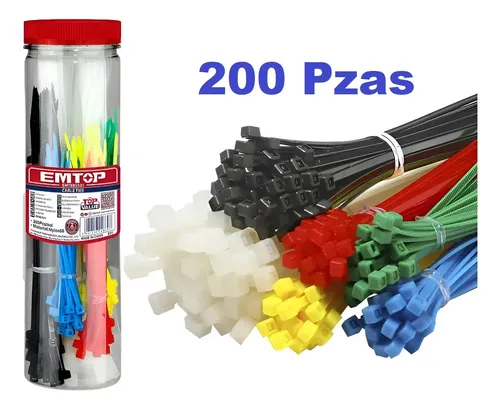 TIRRAP BRIDAS SUJETA CABLES 200U 10 A 20CMS COLORES EMTOP - Mercado Libre - Mercado Libre Venezuela