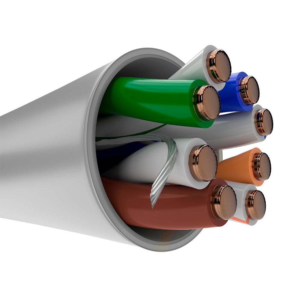 NEXXT BOBINA DE CABLE UTP CAT.5E 4 PARES 24AWG U/UTP CM 100M/328FT GRIS (AB355NX - Arteus