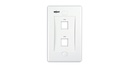 NEXXT FACE PLATE 2 HUECOS PLACA DE PARED PARACONECTORES KEYSTON 2 PTOS BLANCO (A - Telalca Store