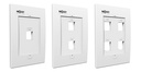 NEXXT FACE PLATE 2 HUECOS PLACA DE PARED PARACONECTORES KEYSTON 2 PTOS BLANCO (A - Nexxt Solutions