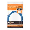 NEXXT PATCH CORD  UTP CAT.6 MULTIFILAR 24AWG 1FT CM AZUL (PCGPCC6CM01BL) - Lenier