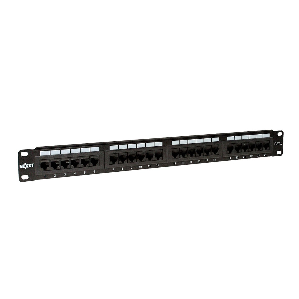 NEXXT PATCH PANEL U/UTP PARA RACK CAT6 4 PARES 24 PUERTOS - Riaz Computer