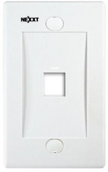 NEXXT PLACA DE PARED PARA CONECTORES KEYSTON 1 PTO WH - Abasteo