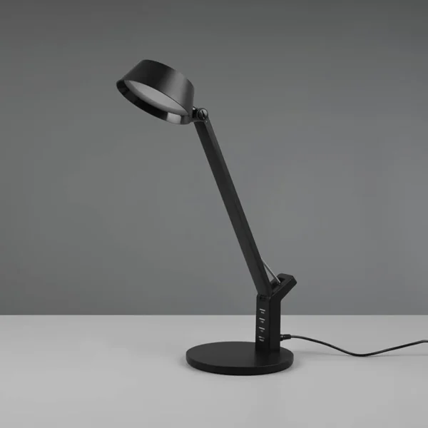 ASTRA LAMPARA LED DE ESCRITORIO CON PUERTO DE CARGA USB NEGRA - 212 Global