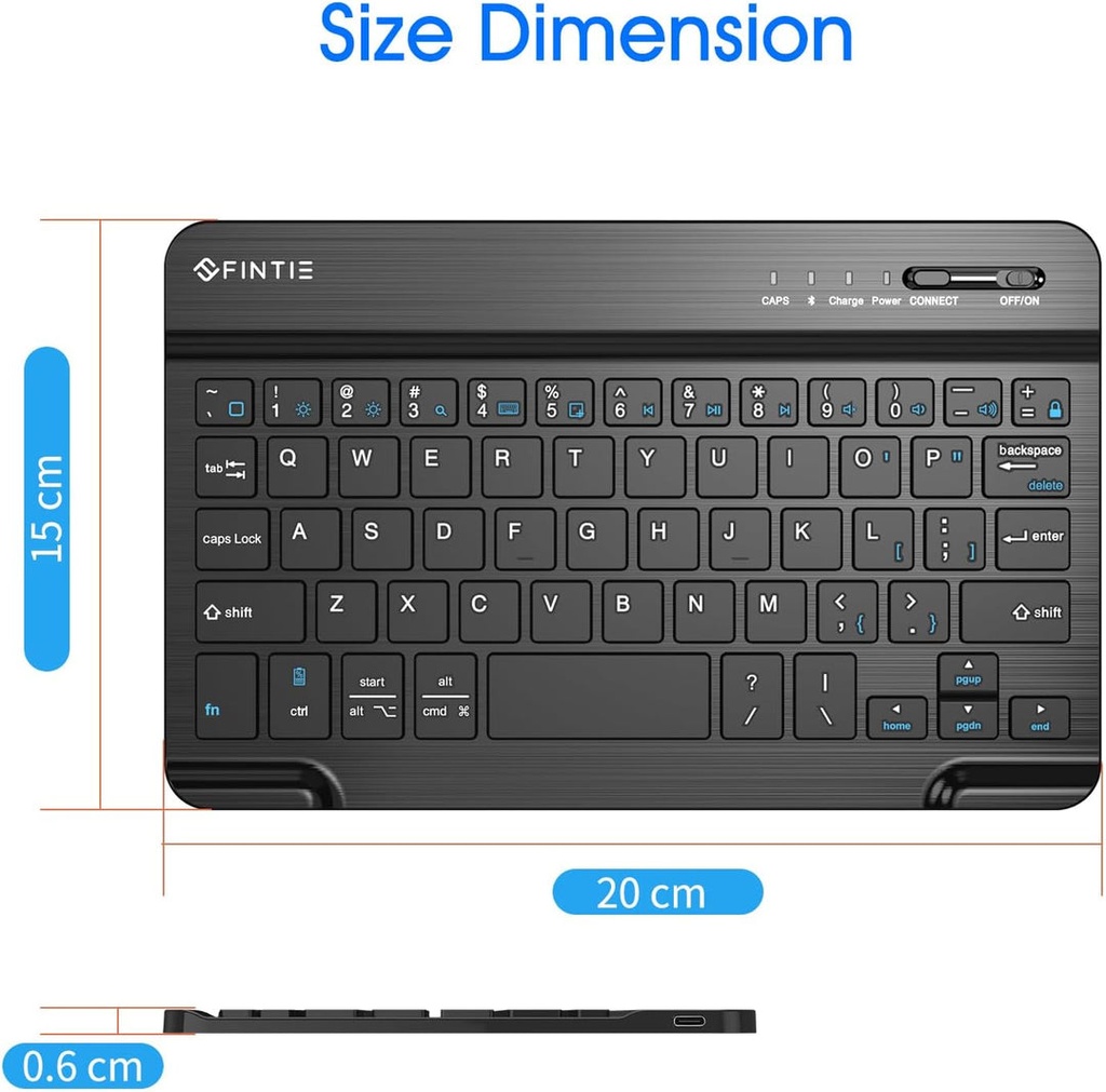 FINTIE TECLADO BLUETOOTH Y  ESTUCHE PARA IPAD Y SAMSUNG GALAXY BOOK - Fintie