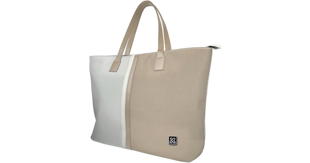 KLIPXTREME  BOLSO  PARA LAPTOP CAPRI 15.6” BEIGE Y GRIS  (KLB-461BG) - Pana Compu