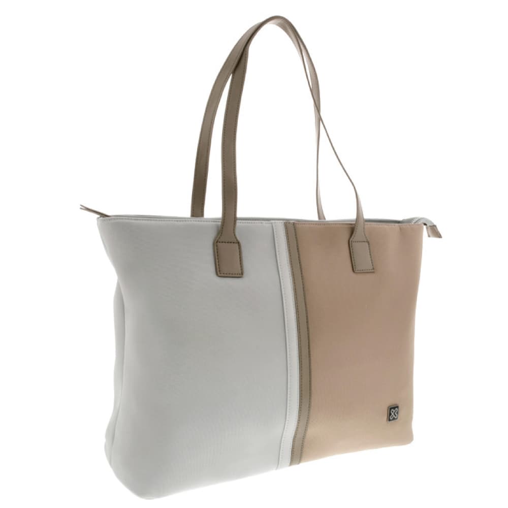 KLIPXTREME  BOLSO  PARA LAPTOP CAPRI 15.6” BEIGE Y GRIS  (KLB-461BG) - Presto