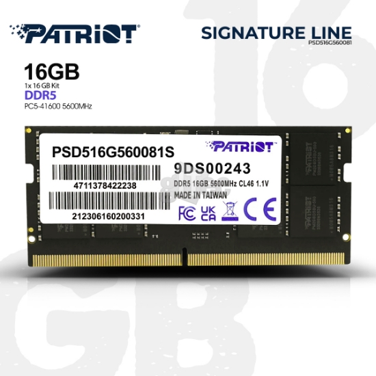 PATRIOT MEMORIA 16GB DDR5 SODIMM MODULO 5600 MT/s - gITec Online Shop