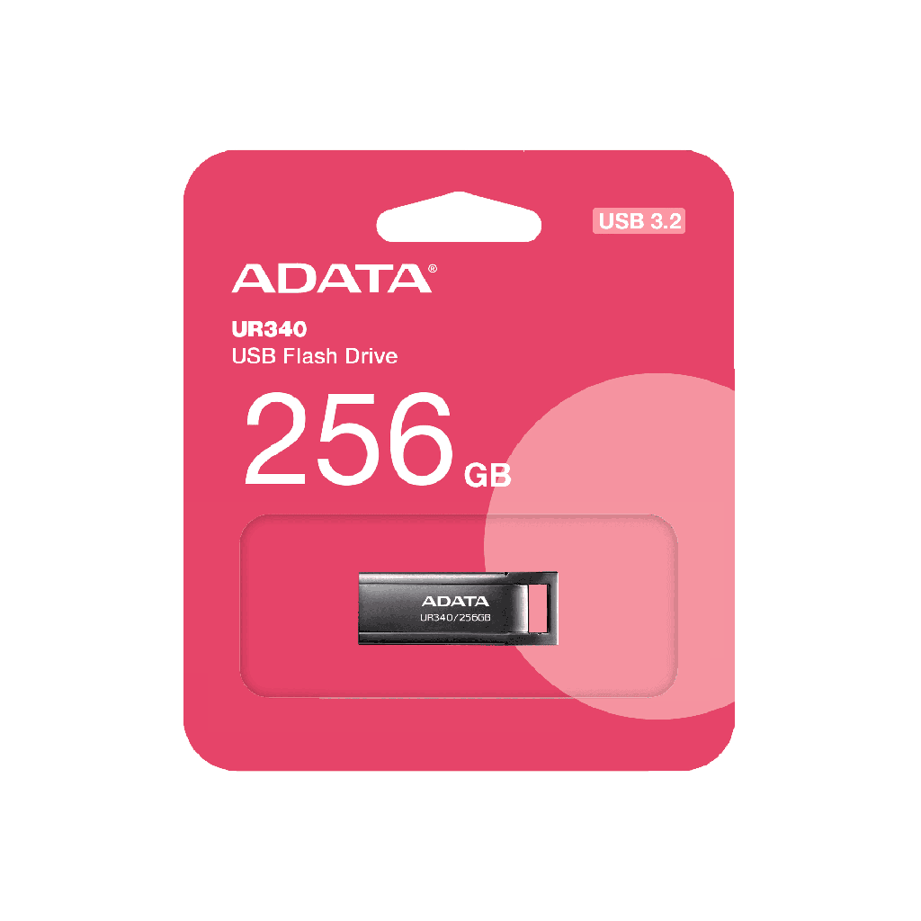 ADATA PEN DRIVE UR340 256GB USB 3.2 GEN1 NEGRO SIN TAPA - Adata