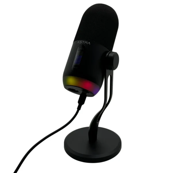 ASTRA MICROFONO AURA RGB CONEXIÓN XLR USB C NEGRO REDUCCION DE RUIDO - 212 Global