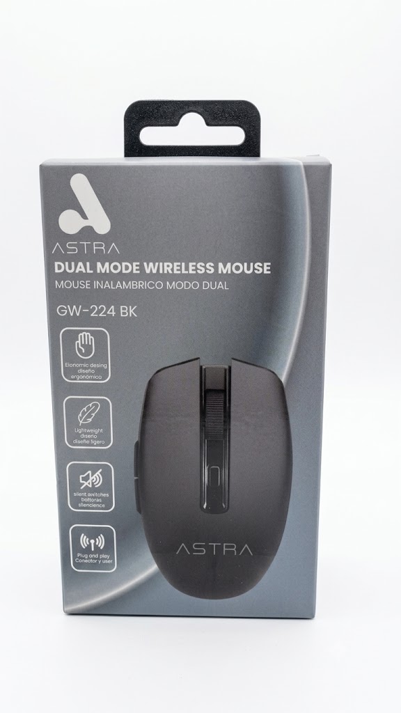 ASTRA MOUSE INALAMBRICO USB 6 BOTONES DPI 1600 NEGRO - Librería La Alegría