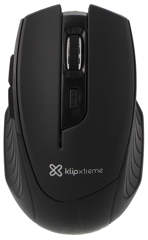 KLIPXTREME MOUSE VORTICE INALAMBRICO ERGONOMICO 2.4 GHZ 1600DPI 3D 6 BOTONES NEG - Pana Compu