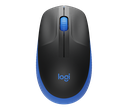 LOGITECH MOUSE INALAMBRICO M190 OPTICO 3 BOTONES AZUL GRANDE PARA MANO COMPLETA - Logitech