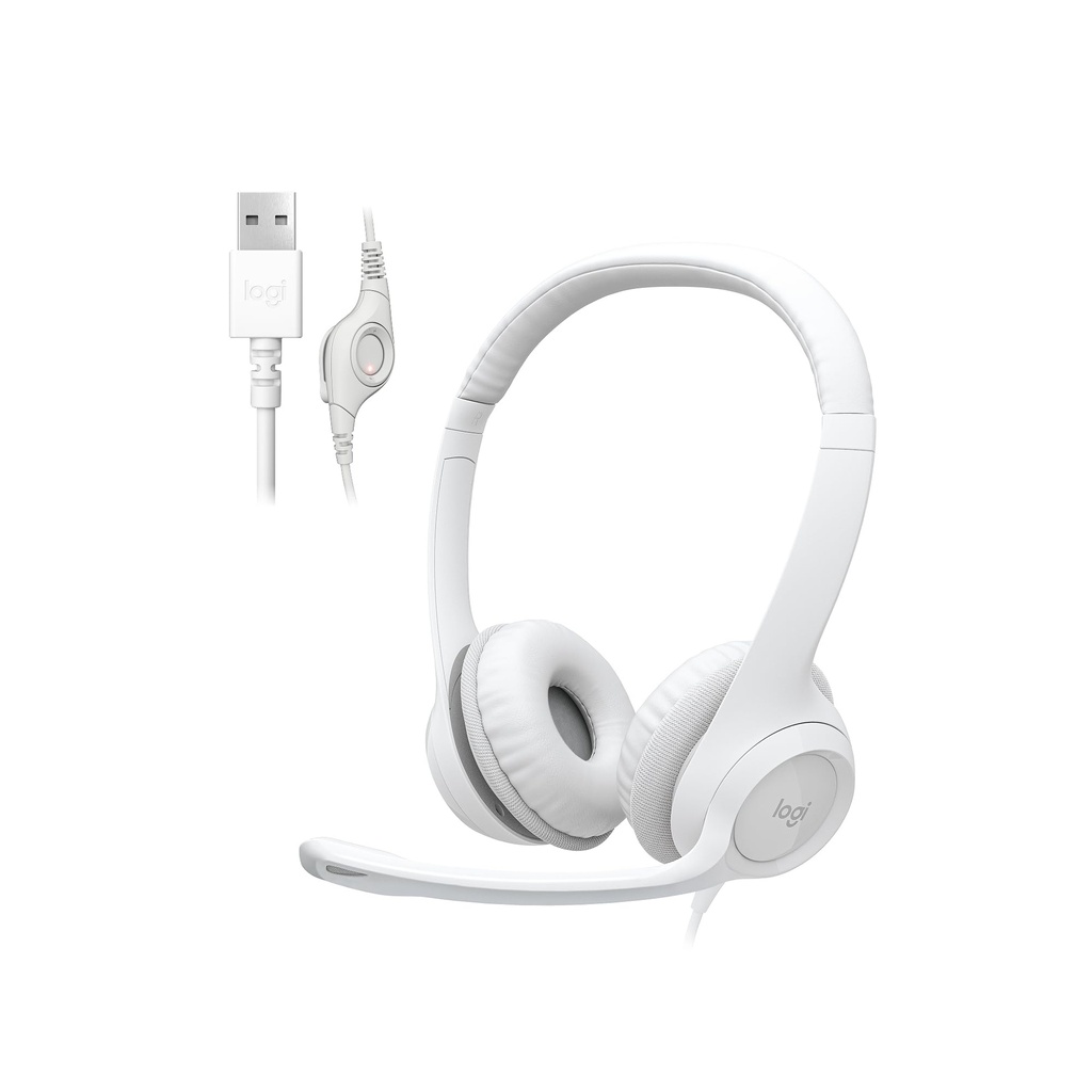 LOGITECH AUDIFONOS H390 ALAMBRICOS CON MICROFONO BLANCO - Amazon.com