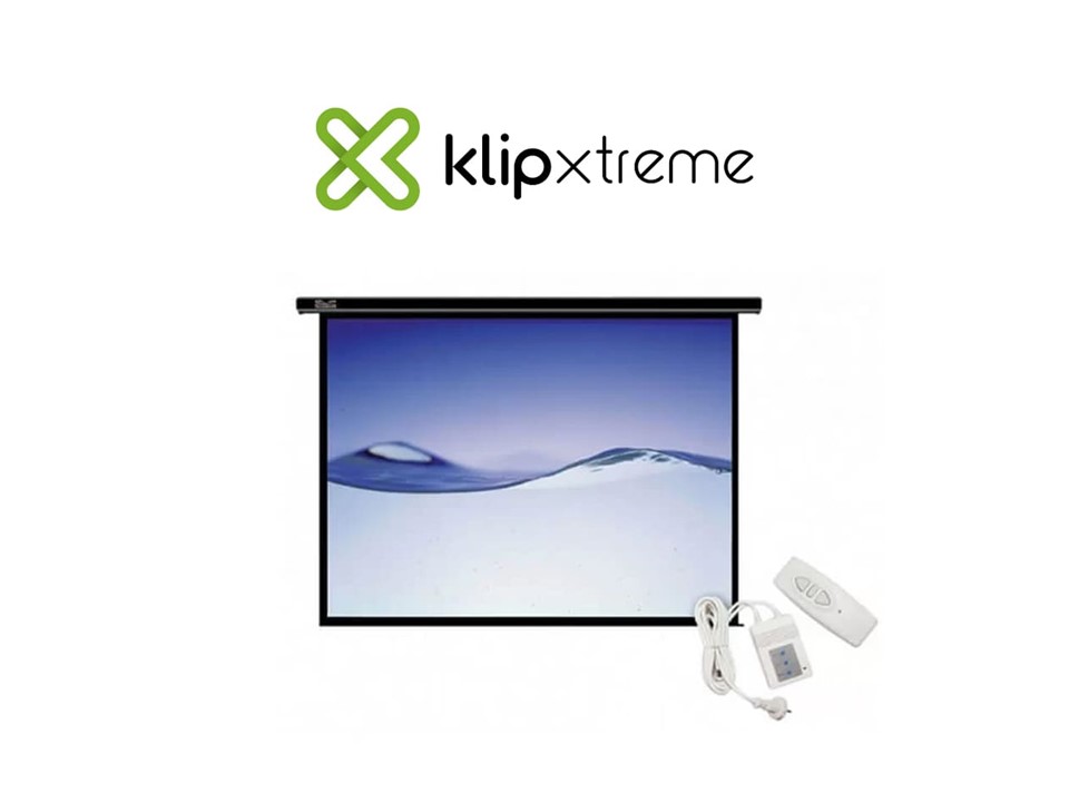 KLIPXTREME PANTALLA DE PROYECCION  MOTORIZADA DE DOBLE PARED DE 100" (KPS-502) - Tech Zone El Salvador