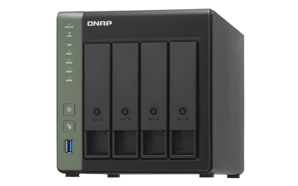 QNAP TS-432X3 4BAY NAS W/HWPERP ENCRYPT 4CORE 1.7GHZ 4GB RAM 1X10GB - QNAP