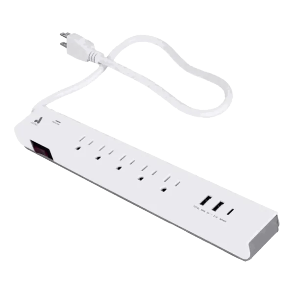 ASTRA REGLETA PROTECTOR DE SOBRETENSIONES CON INTERRUPTOR DE LUZ 5 SALIDAS 5-15R - 212 Global