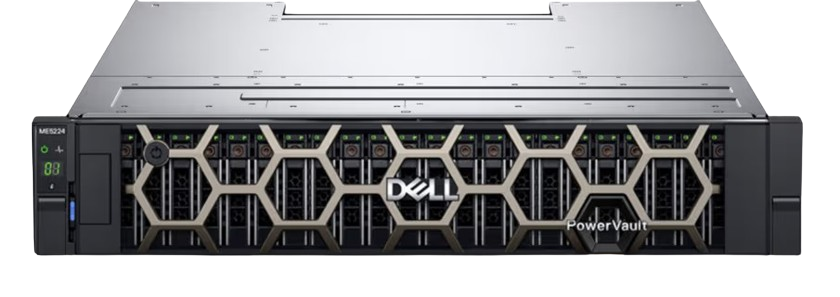DELL POWERVAULT ME5224 25GB iSCSI 8 PORT DUAL CONTROLLER 2X 2.4TB HARD DRIVE - Server Rental