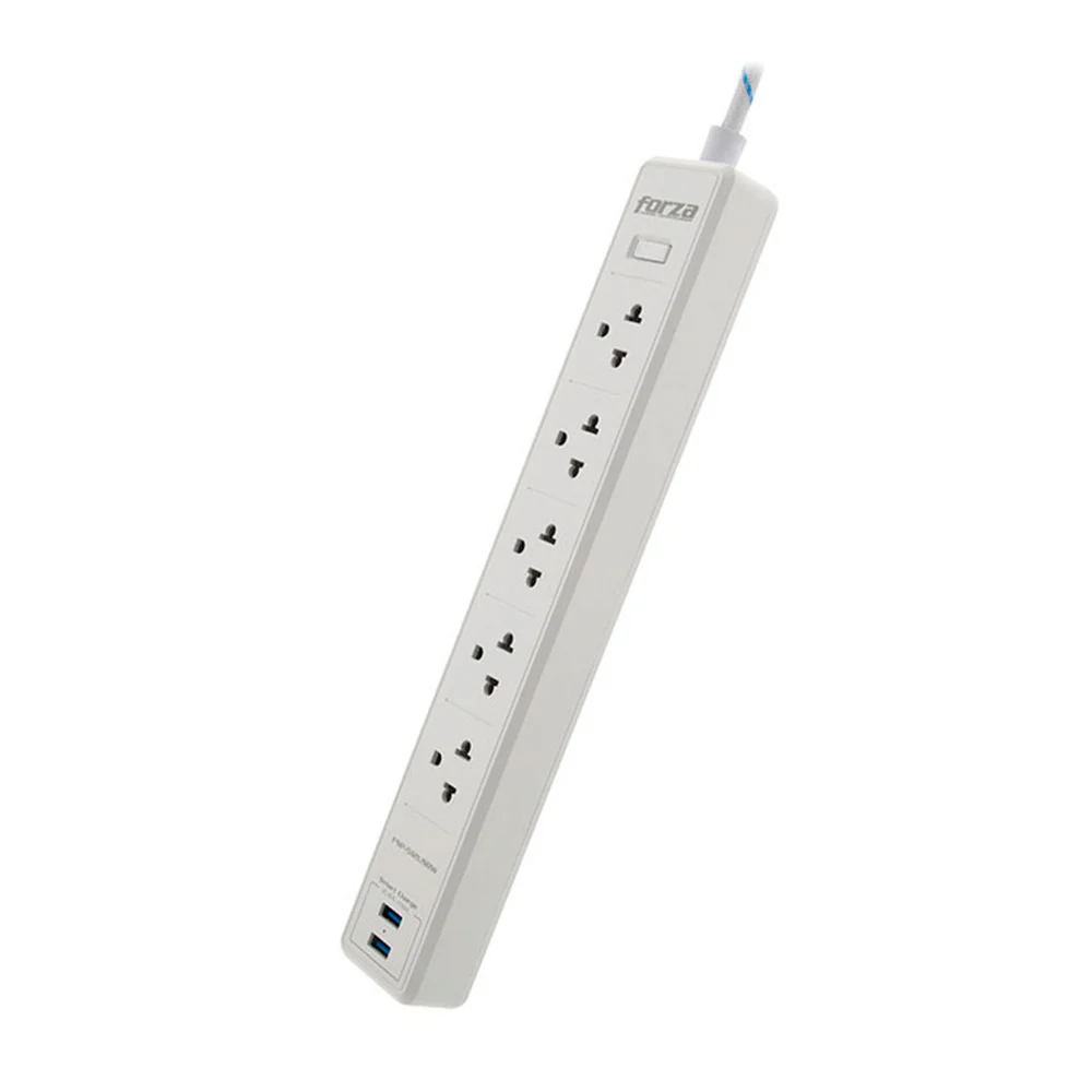 FORZA PROTECTOR CONTRA SOBRETENSIONES 1200J/1540W,120V-240V 5 SALIDAS  (FSP-512U - CompuCenter Bolivia