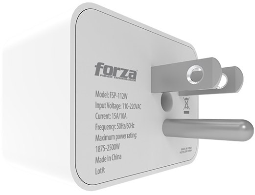 FORZA PROTECTOR CONTRA SOBRETENSIONES 1875-2500W/650J 1-NEMA 110/220V (FSP-112W) - Pana Compu