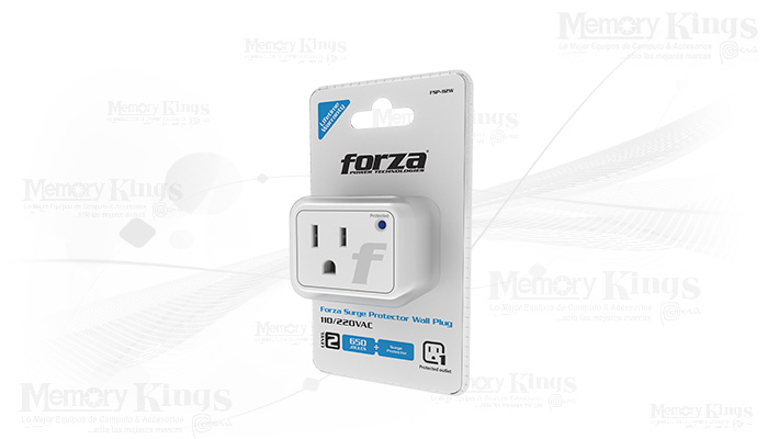FORZA PROTECTOR CONTRA SOBRETENSIONES 1875-2500W/650J 1-NEMA 110/220V (FSP-112W) - Memory Kings
