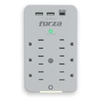 FORZA PROTECTOR CONTRA SOBRETENSIONES DE PARED 110V 3 SALIDAS FWT-331USBC (FWT-3 - Intelaf
