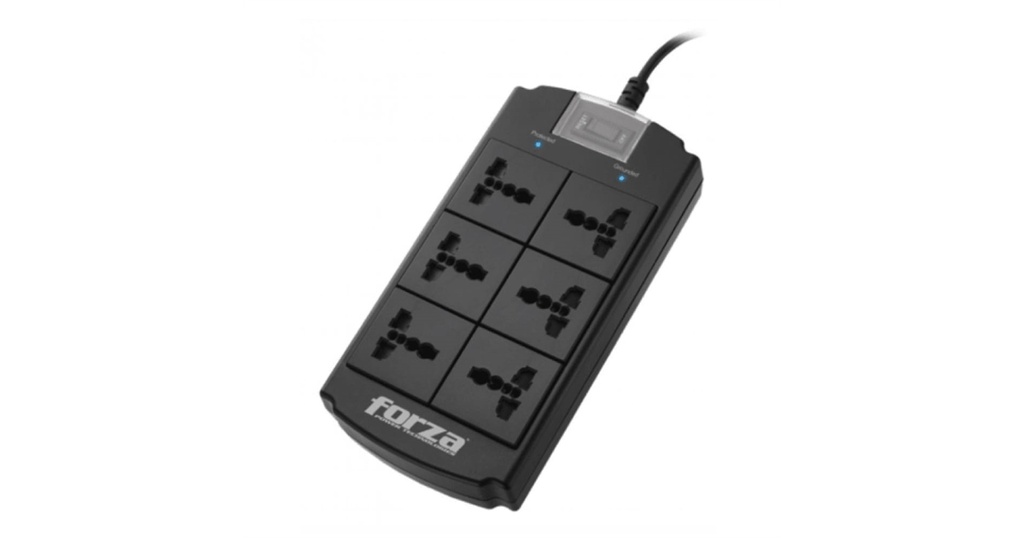 FORZA PROTECTOR DE CORRIENTE UNIVERSAL 6 SALIDAS NEMA PLUG 110/240V FSP-06MN (FS - Pana Compu