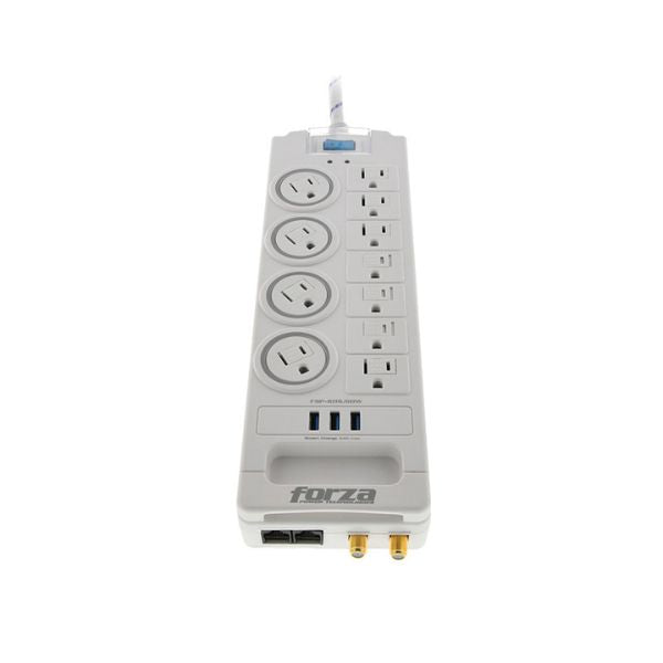 FORZA PROTECTOR DE VOLTAJE 1800J 1750W 110 120 11 TOMAS (FSP-1011USBW) - Sigma Tiendas