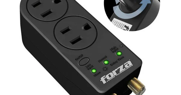 FORZA PROTECTOR DE VOLTAJE 1800W 120V 2 TOMAS (FVP-0200C) - Platino