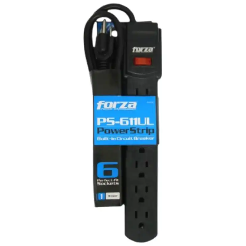 FORZA REGLETA  1800W 120V   6  X NEMA UNIVERSAL  5-15R  INTERRUPTOR DE LUZ (PS_6 - Pc Actual