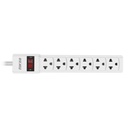 FORZA REGLETA 2200W 6 TOMAS 110V/220V NEMA 6 UNIVERSAL BLANCO (PS-001W) - Arteus