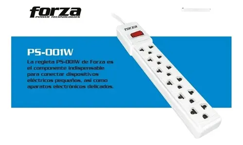FORZA REGLETA 2200W 6 TOMAS 110V/220V NEMA 6 UNIVERSAL BLANCO (PS-001W) - Mercado Libre - Mercado Libre Venezuela