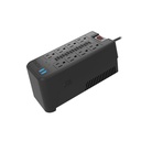 FORZA REGULADOR AUTOMATICO DE VOLTAJE 600VATIOS 1200 VA 8 TOMAS  2 USB (FVR-1221 - Convermatix