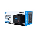 FORZA REGULADOR DE VOLTAJE PANTALLA LCD DE 3600VA / 1800W 115V 4 NEMA 50/60Hz (F - Convermatix