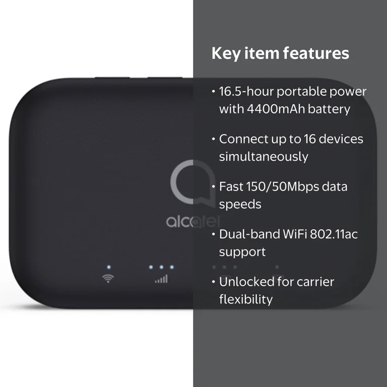 ALCATEL HOTSPOT LINKZONE 2 WIFI 4G LTE GSM UNLOCKED - Walmart