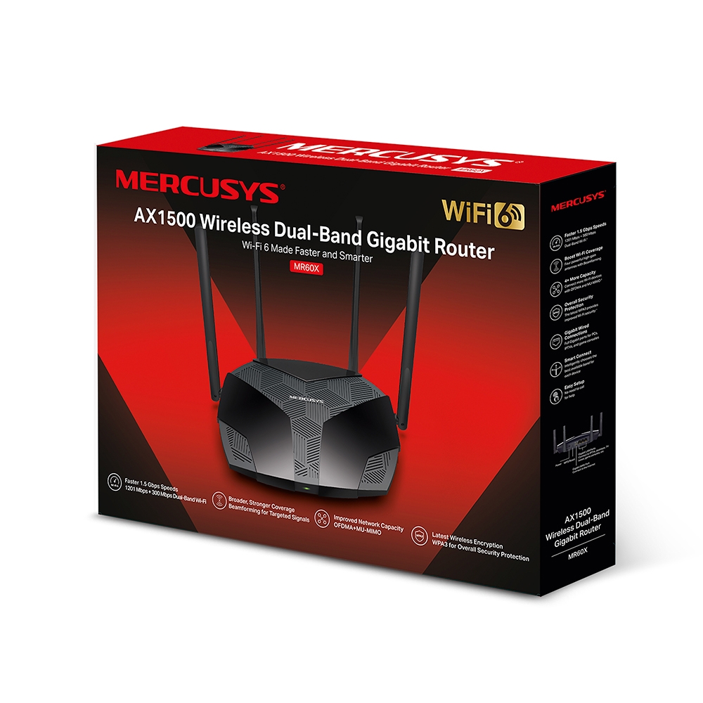 MERCUSYS ROUTER INALAMBRICO WIFI 6GB AX1500 - MERCUSYS