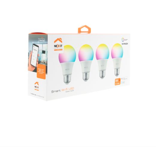 NEXXT BOMBILLO LED 110V -A19 REGULABLE WIFI EMP  BLANCO 4PACK (NHB-W1104PK) - Sagatronix