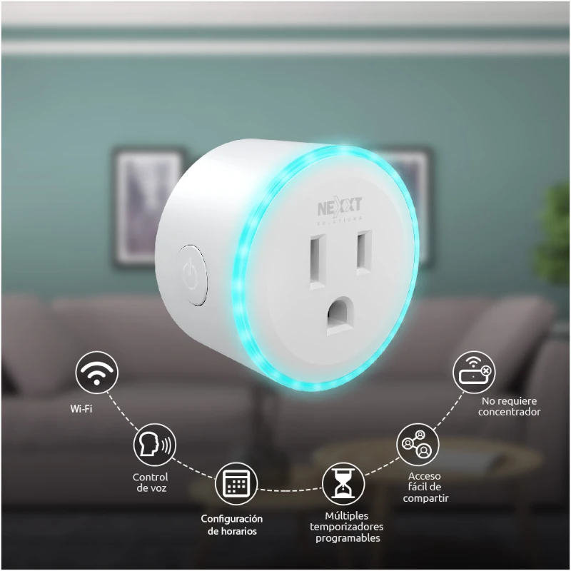 NEXXT ENCHUFE INTELIGENTE WIFI 100-240VCA 2 PACK  (NHP-S611 2PK) - Acosa Honduras