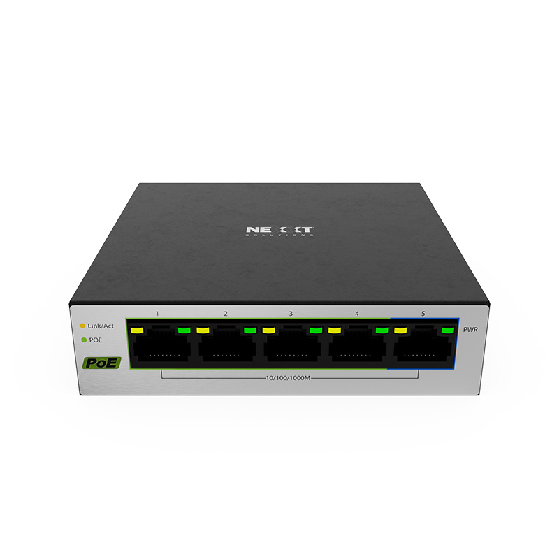 NEXXT SWITCH VERTEX501 DE ESCRITORIO 5 PUERTOS POE+ PARA ETHERNET DE ALTA VELOCI - Nexxtsolutions