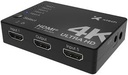 XTECH SWITCH 5 PUERTOS EN 1 HDMI HEMBRA 4K UHD CON CONTROL REMOTO (XHA-430) - GeekyDrop