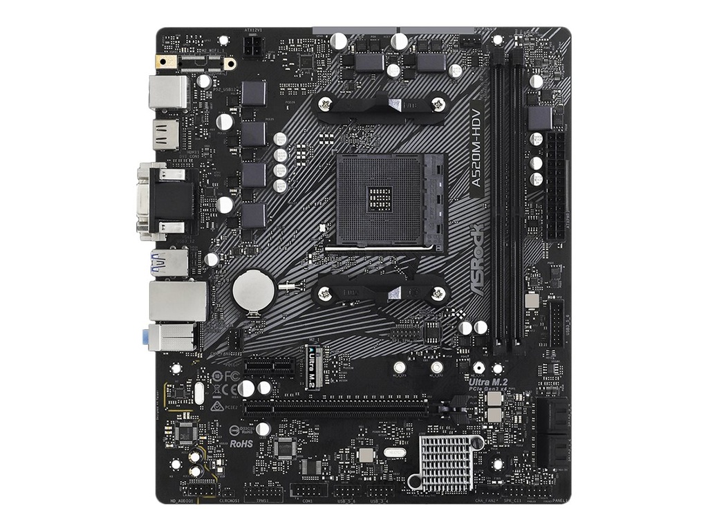 ASROCK TARJETA MADRE A520M-HDV AMD RYZEN AM4 DDR4 3000/4000G 5000/5000G SERIES ( - SHI Government Solutions