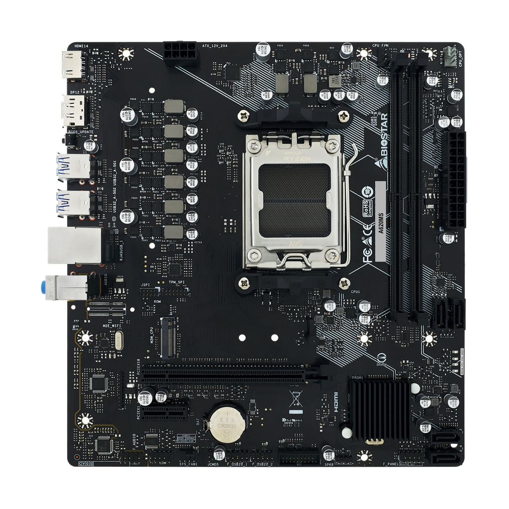 BIOSTAR TARJETA MADRE DDR5 AM5 AMD RYZEN 9000 / 8000 / 7000 (A620MS-E) - BIOSTAR: Motherboard Manufacturer