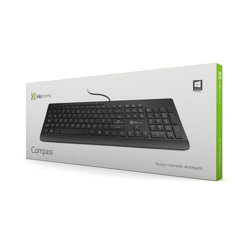 KLIPXTREME TECLADO COMPASS ALAMBRICO SPA (KKM-252S) - proinfo